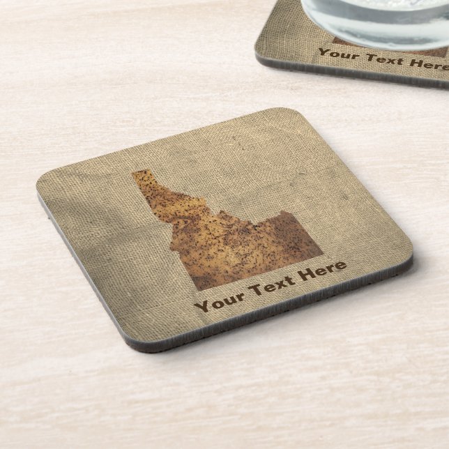 Idaho Spud Map Beverage Coaster (Left Side)