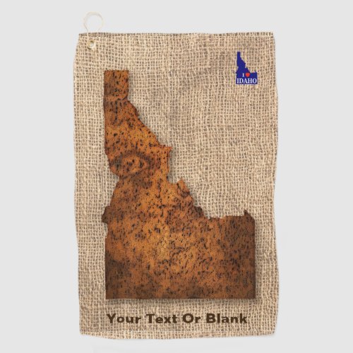 Idaho Spud Map Golf Towel