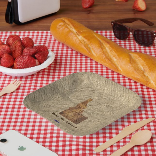 Idaho Spud Map Paper Plates (Picnic)