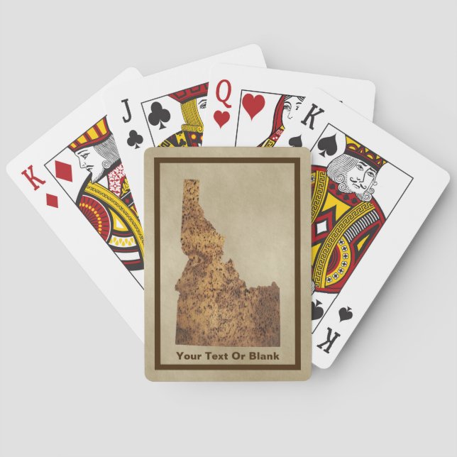 Idaho Spud Map Poker Cards (Back)