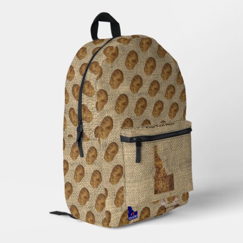 Idaho Spud Map Printed Backpack