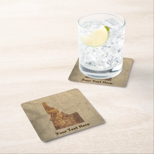 Idaho Spud Map Square Paper Coaster