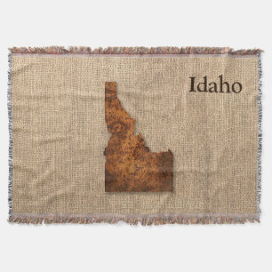 Idaho Spud Map Throw Blanket