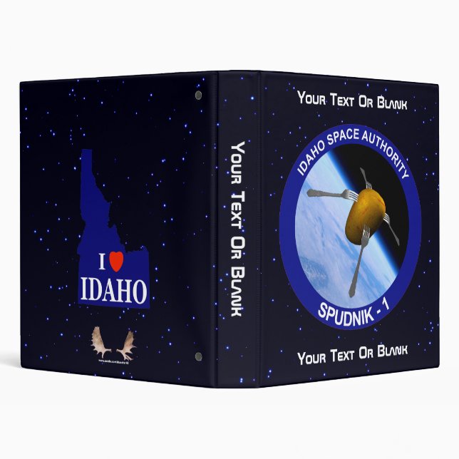 Idaho Spudnik Satellite Mission Patch 3 Ring Binder (Background)