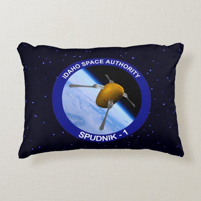 Idaho Spudnik Satellite Mission Patch Accent Pillow (Front)