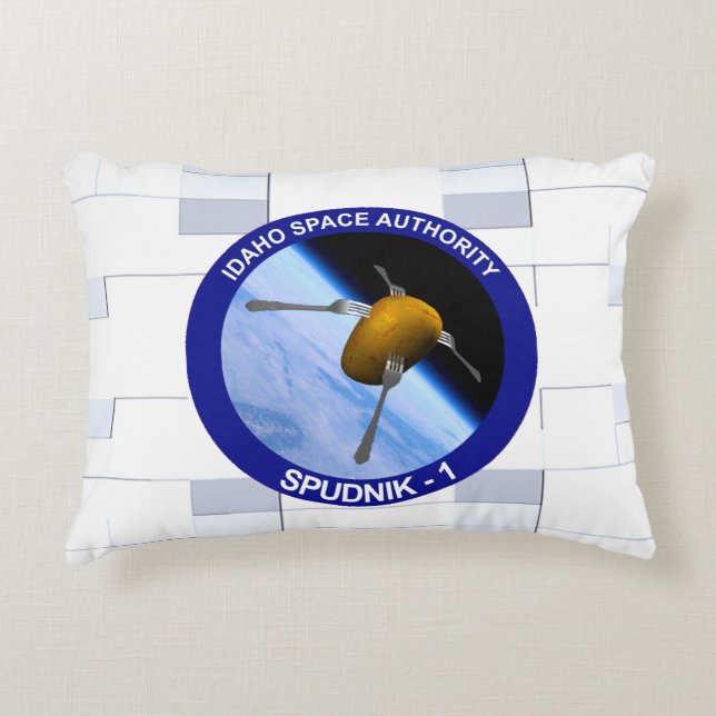 Idaho Spudnik Satellite Mission Patch Accent Pillow (Front)