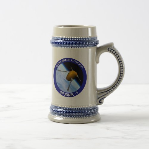 Idaho Spudnik Satellite Mission Patch Beer Stein