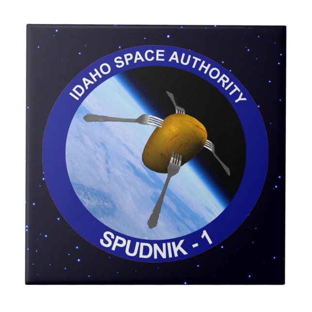 Idaho Spudnik Satellite Mission Patch Ceramic Tile (Front)