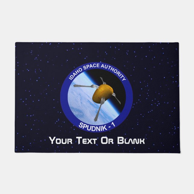 Idaho Spudnik Satellite Mission Patch Doormat (Front)
