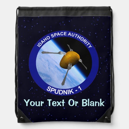Idaho Spudnik Satellite Mission Patch Drawstring Bag