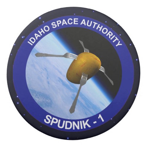 Idaho Spudnik Satellite Mission Patch Eraser