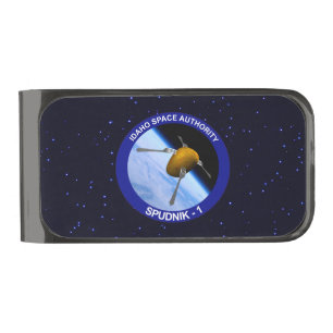 Idaho Spudnik Satellite Mission Patch Gunmetal Finish Money Clip