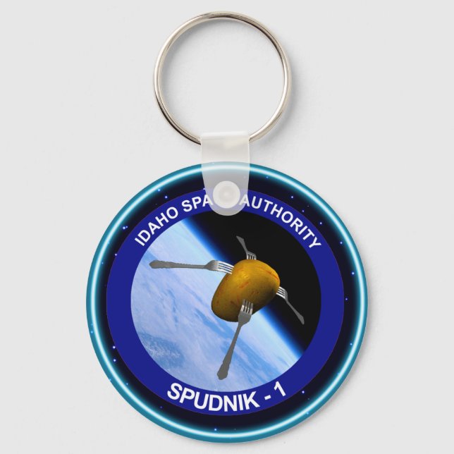 Idaho Spudnik Satellite Mission Patch Keychain (Front)