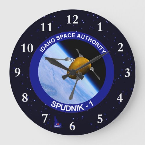 Idaho Spudnik Satellite Mission Patch Large Clock