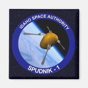 Idaho Spudnik Satellite Mission Patch Magnet