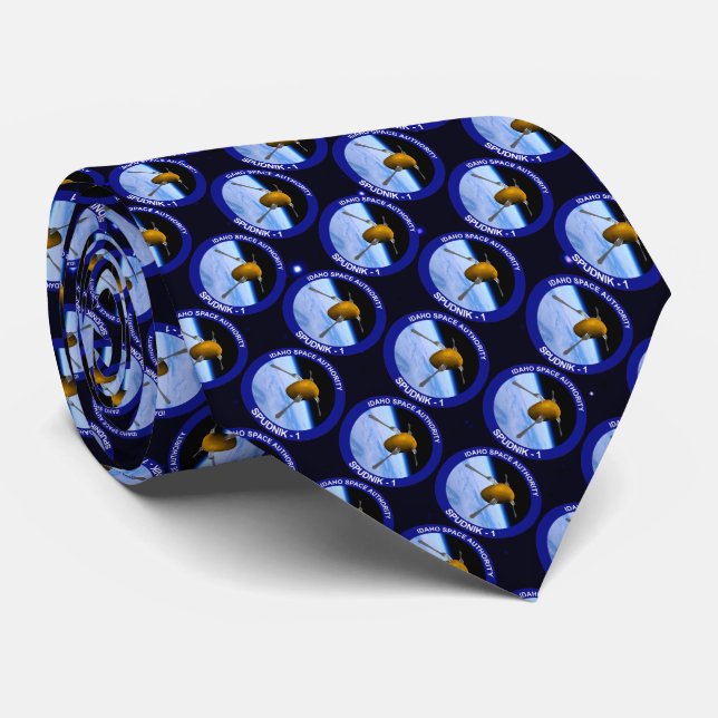 Idaho Spudnik Satellite Mission Patch Neck Tie (Rolled)