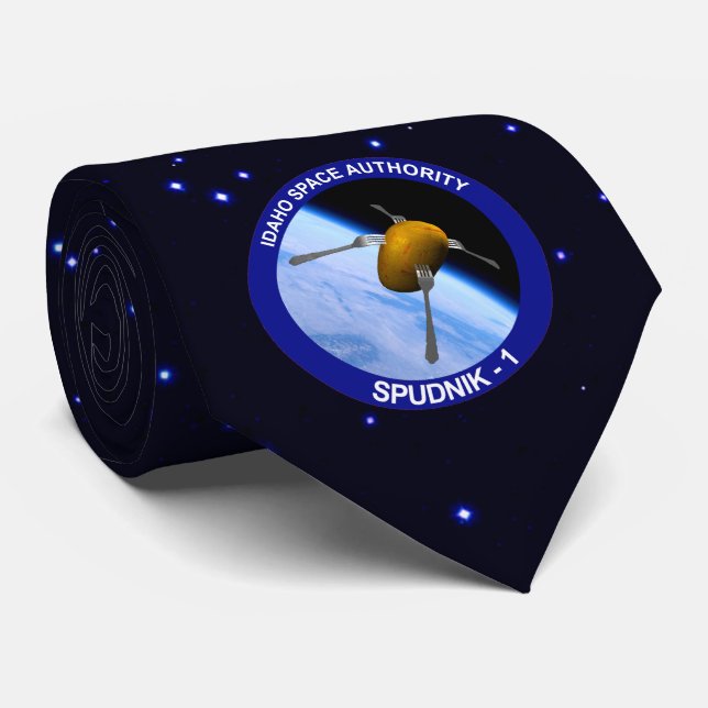 Idaho Spudnik Satellite Mission Patch Neck Tie (Rolled)