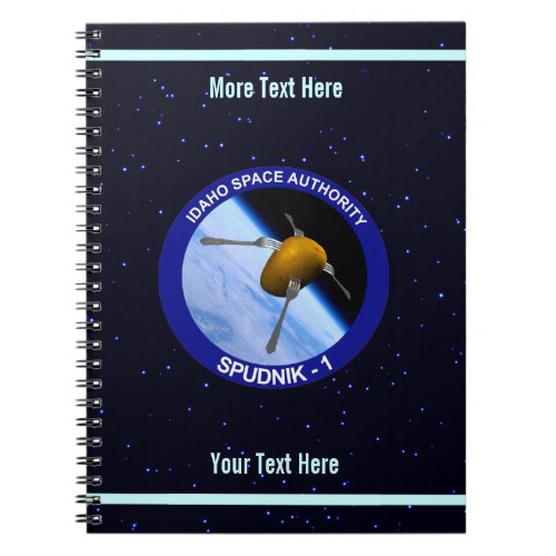 Idaho Spudnik Satellite Mission Patch Notebook