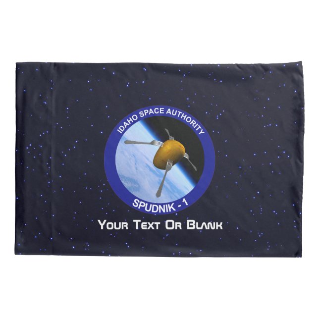 Idaho Spudnik Satellite Mission Patch Pillow Case (Back)