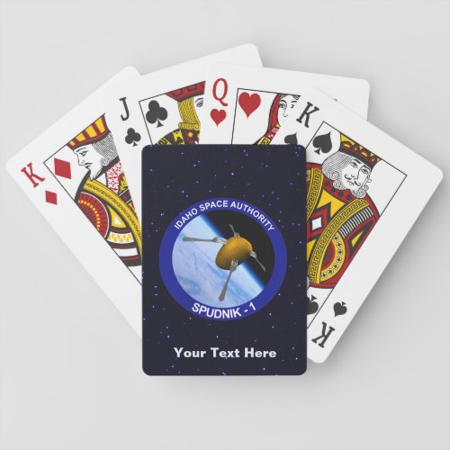 Idaho Spudnik Satellite Mission Patch Playing Cards