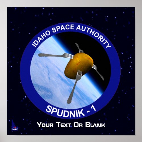 Idaho Spudnik Satellite Mission Patch Poster