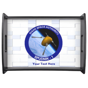 Idaho Spudnik Satellite Mission Patch Serving Tray