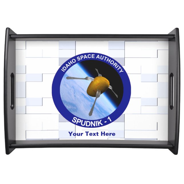 Idaho Spudnik Satellite Mission Patch Serving Tray (Front)
