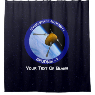 Idaho Spudnik Satellite Mission Patch Shower Curtain