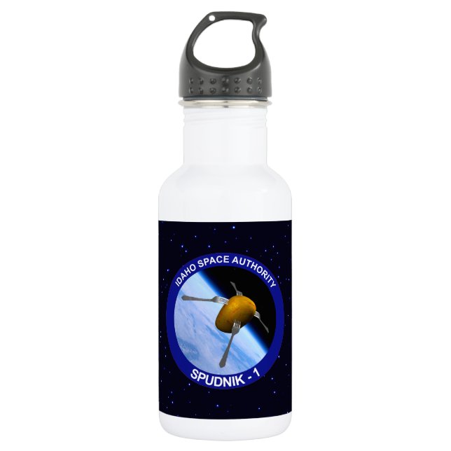 Idaho Spudnik Satellite Mission Patch Stainless Steel Water Bottle (Front)
