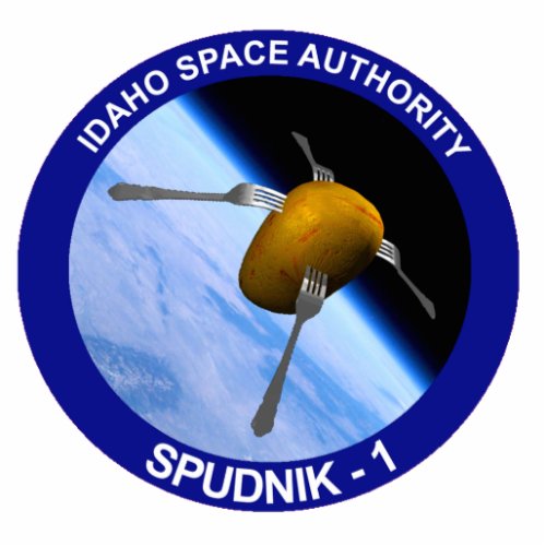 Idaho Spudnik Satellite Mission Patch Statuette