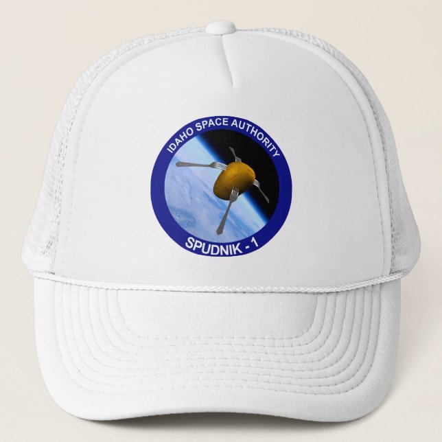 Idaho Spudnik Satellite Mission Patch Trucker Hat (Front)