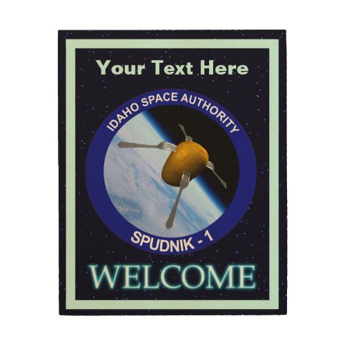 Idaho Spudnik Satellite Mission Patch _ Welcome Wood Wall Art