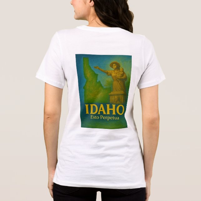 Idaho State Art T-Shirt - Tri-Blend Shirt (Back)