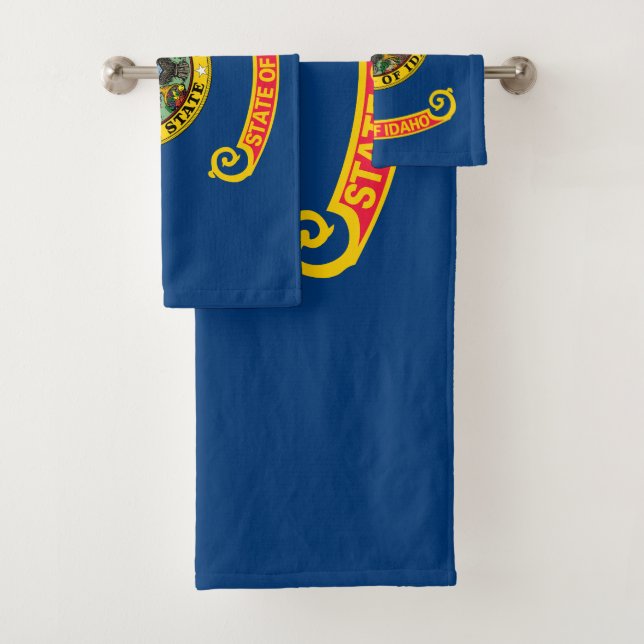 Idaho State Flag Bath Towel Set (Insitu)