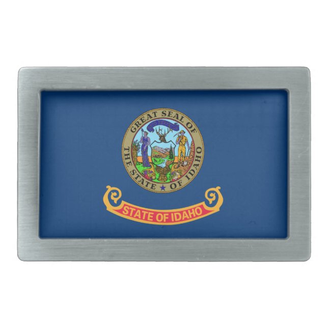 Idaho State Flag Belt Buckle (Front)