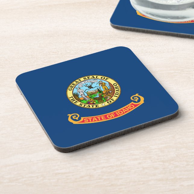 Idaho State Flag Beverage Coaster (Left Side)