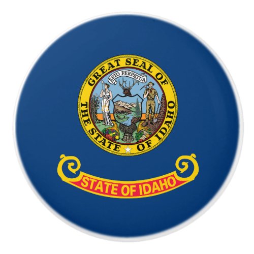 Idaho State Flag Ceramic Knob