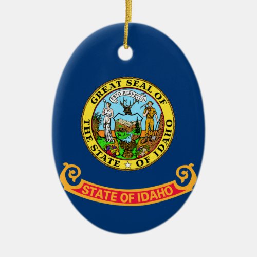 Idaho State Flag Ceramic Ornament