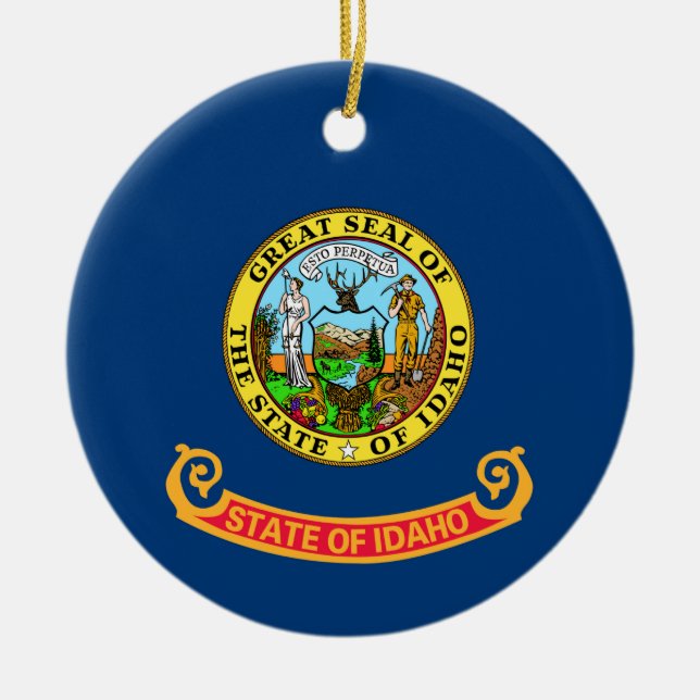 Idaho State Flag Ceramic Ornament (Front)