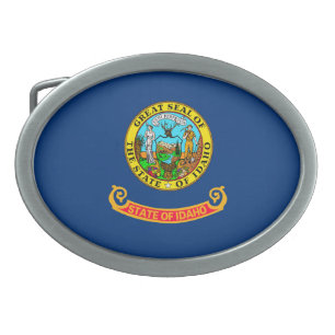 Idaho State Flag Design Belt Buckle