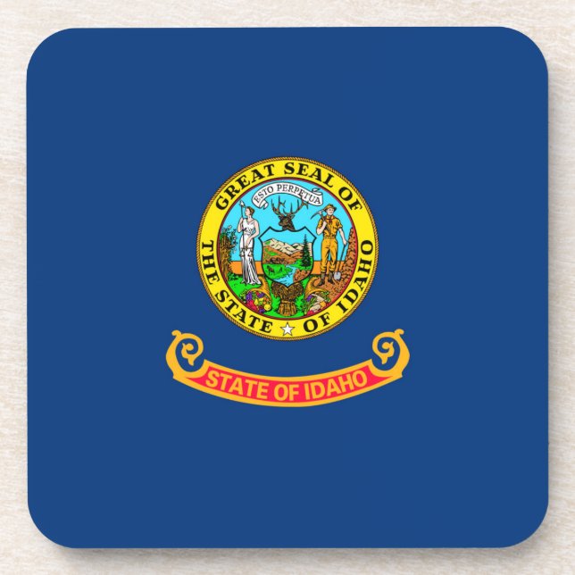 Idaho State Flag Design Beverage Coaster (Front)