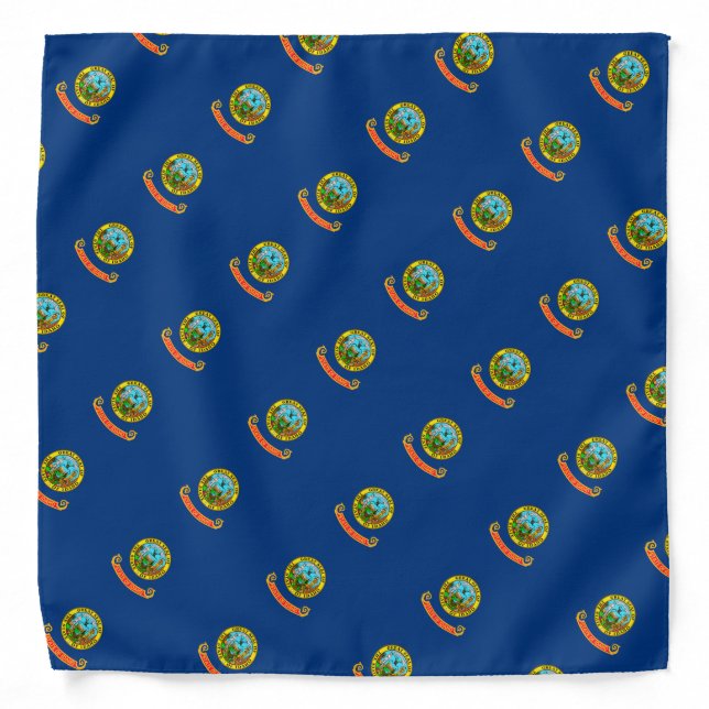 Idaho State Flag Design Decor Bandana (Front)