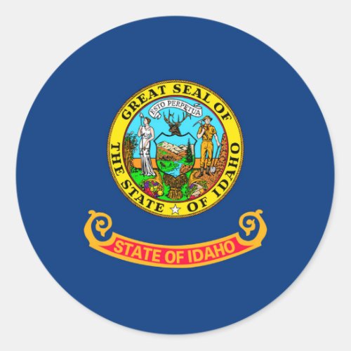 Idaho State Flag Design Decor Classic Round Sticker