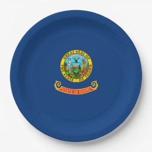 Idaho State Flag Design Decor Paper Plates