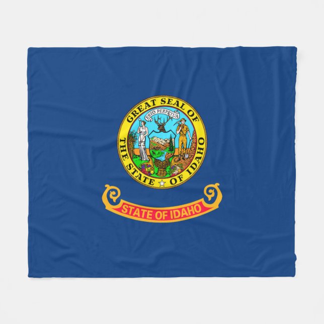 Idaho State Flag Design Fleece Blanket (Front (Horizontal))