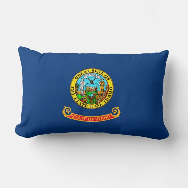 Idaho State Flag Design Lumbar Pillow (Front)