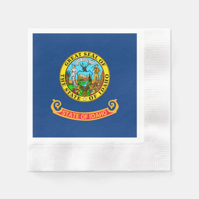 Idaho State Flag Design Paper Napkins (Front)