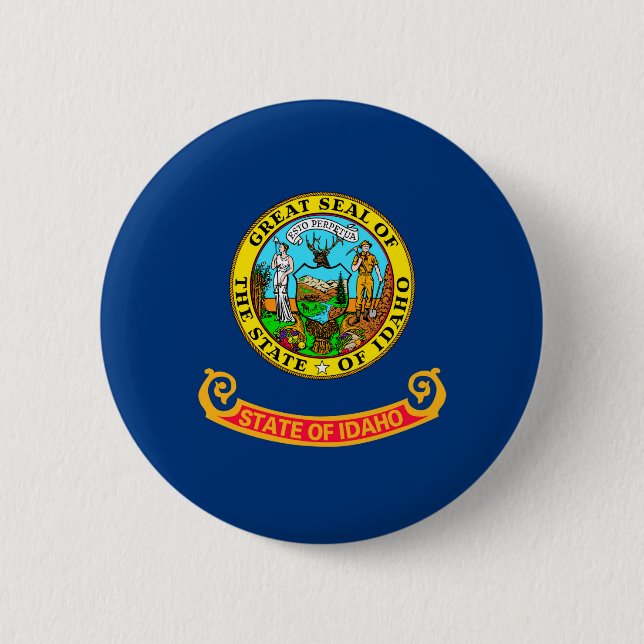 Idaho State Flag Design Pinback Button (Front)