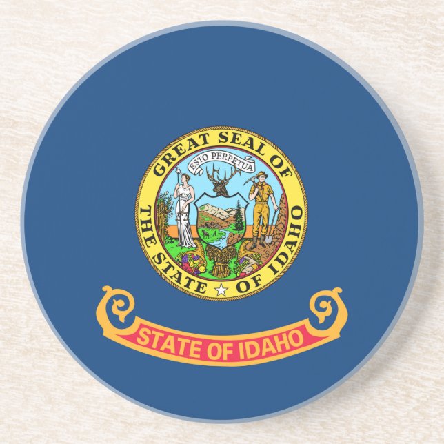 Idaho State Flag Drink Coaster (Front)