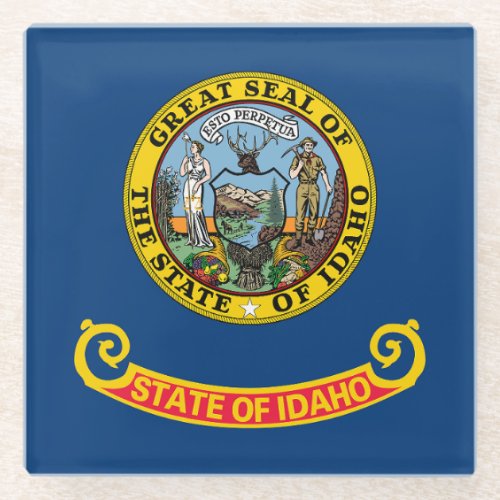 Idaho State Flag Glass Coaster